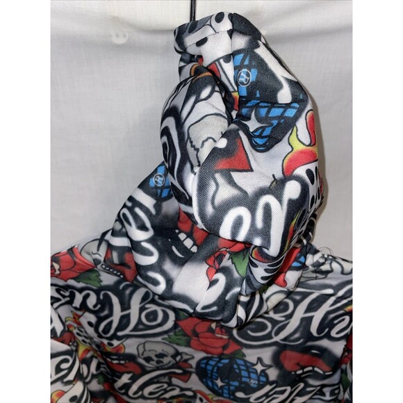 Reason Hustler Men’s Fashion Hoodie Size 2X Skull Floral Spell Out Streetwear - Picture 9 of 12